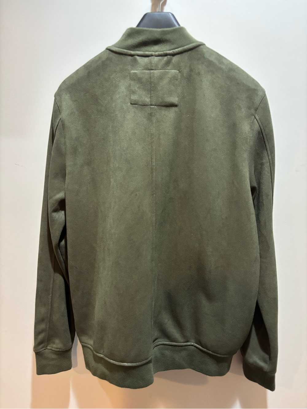Men's Ben Sherman Olive Green Zip-Front Bomber Sweater jacket full zip pockets - Picture 7 of 12